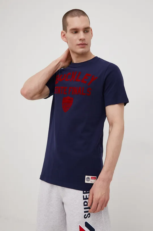 mornarsko modra Bombažen t-shirt Superdry Moški