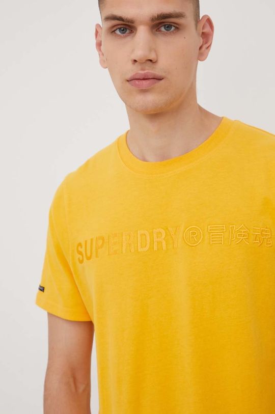 galben Superdry tricou din bumbac