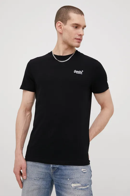Superdry t-shirt bawełniany czarny