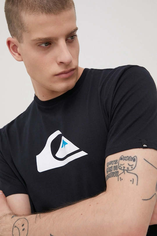 czarny Quiksilver t-shirt bawełniany Męski