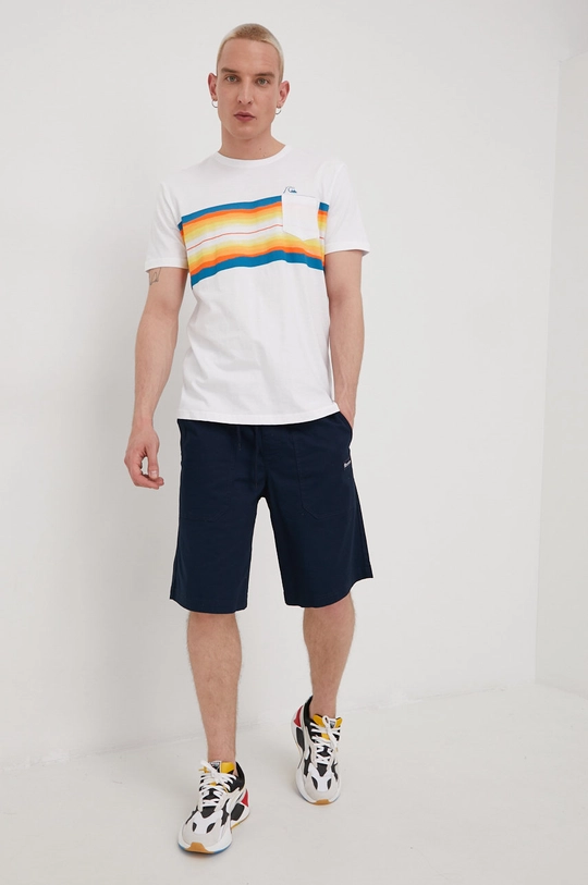 Quiksilver t-shirt bawełniany biały