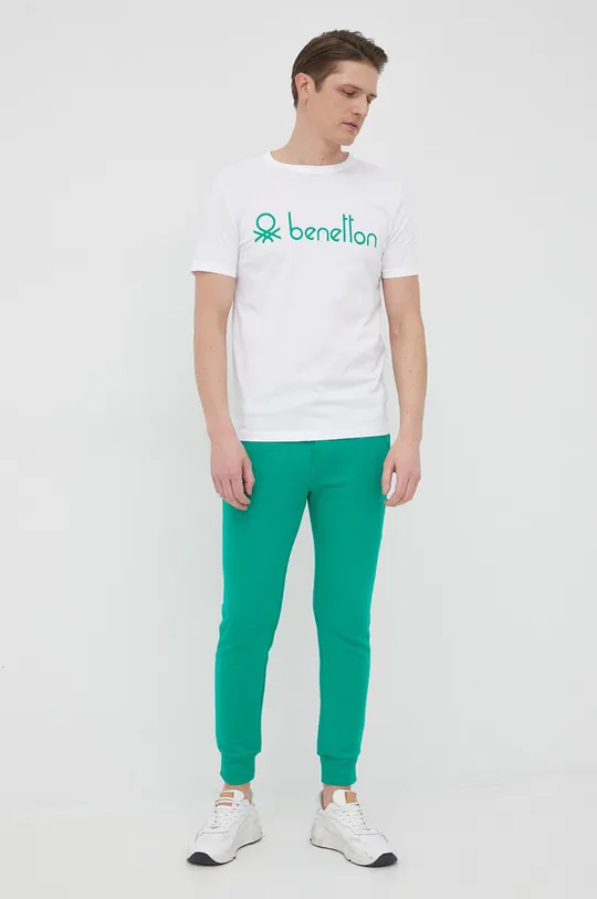 Хлопковая футболка United Colors of Benetton белый