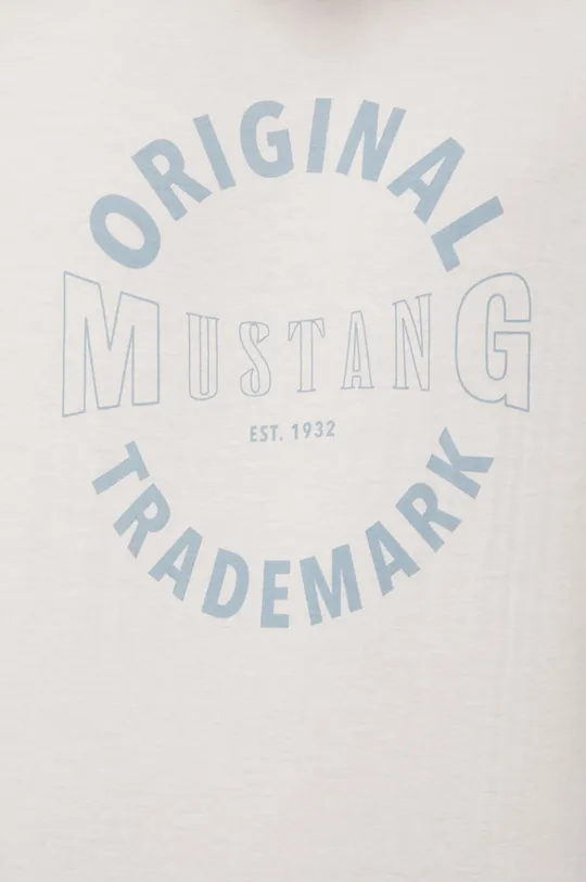 biały Mustang t-shirt bawełniany