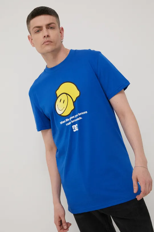 modrá Bavlnené tričko Dc