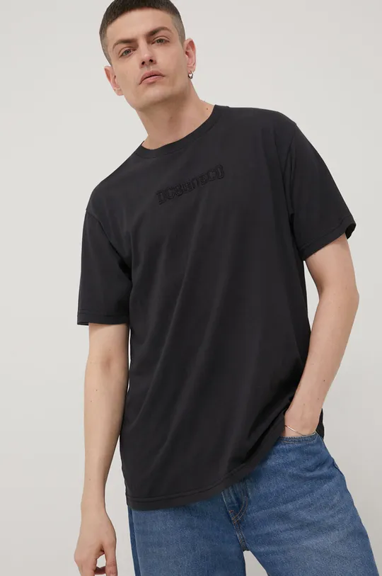 μαύρο Βαμβακερό μπλουζάκι Dc