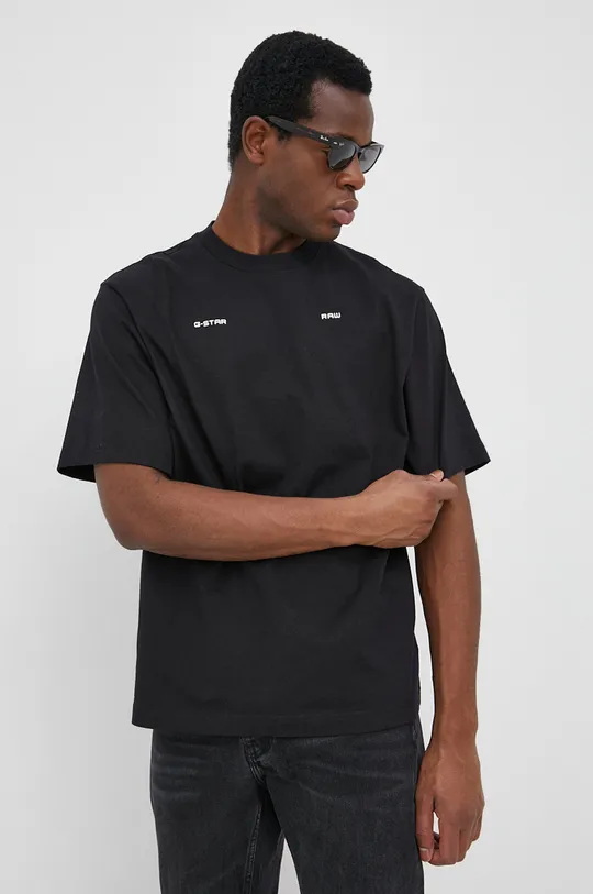 czarny G-Star Raw t-shirt bawełniany D21188.4561