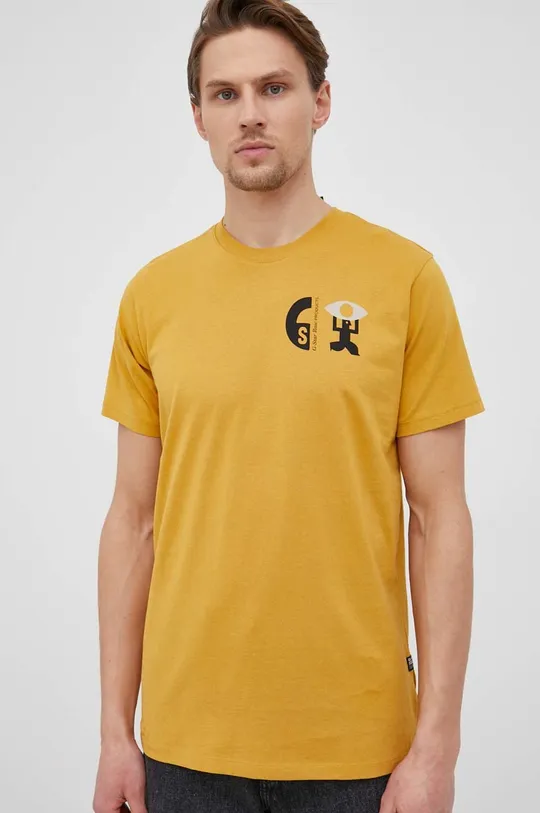 G-Star Raw t-shirt bawełniany D21227.336 żółty