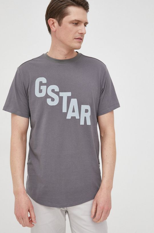 šedá Bavlněné tričko G-Star Raw