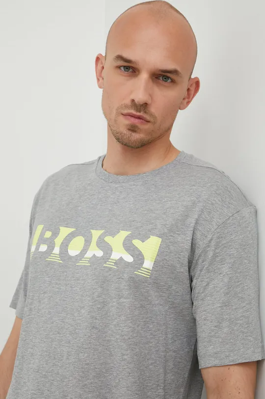 sivá Bavlnené tričko BOSS Boss Athleisure