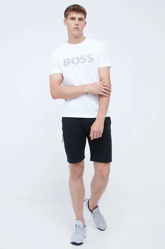 Bavlnené tričko BOSS Boss Athleisure biela