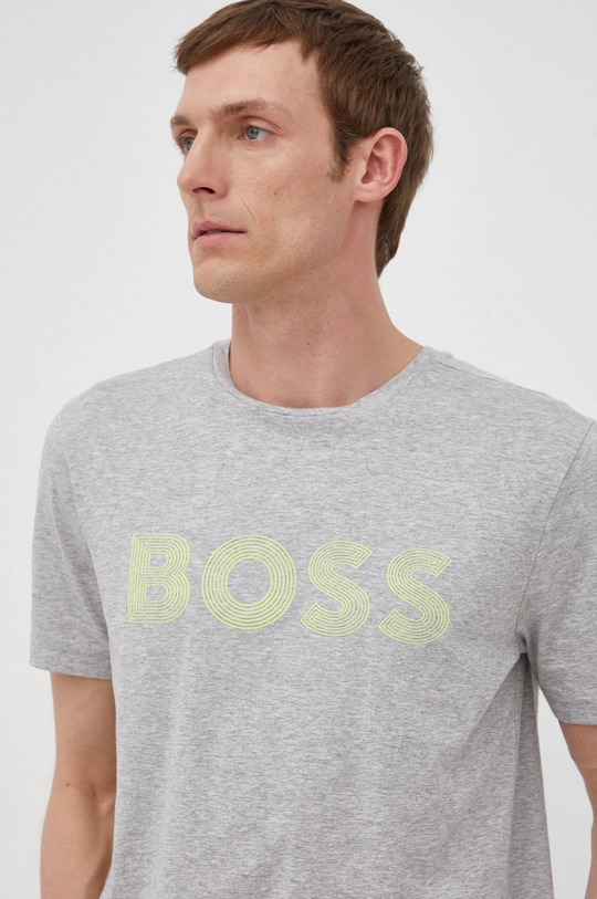 siva Bombažen t-shirt BOSS Boss Athleisure