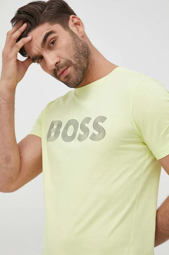 πράσινο Βαμβακερό μπλουζάκι BOSS Boss Athleisure