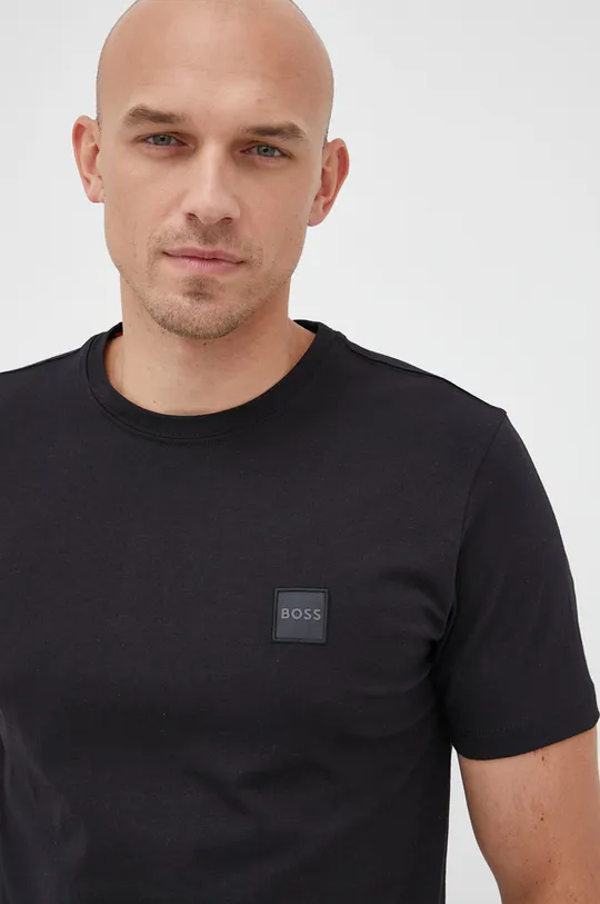 czarny BOSS t-shirt bawełniany BOSS ORANGE 50472584