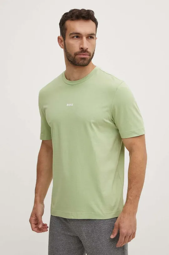 zelena Kratka majica BOSS BOSS ORANGE Moški