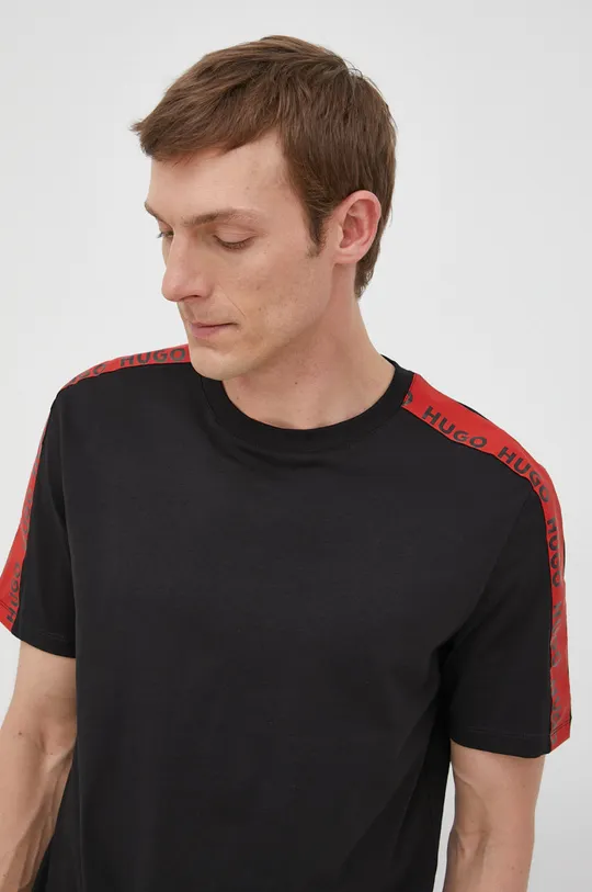czarny HUGO t-shirt bawełniany 50465369