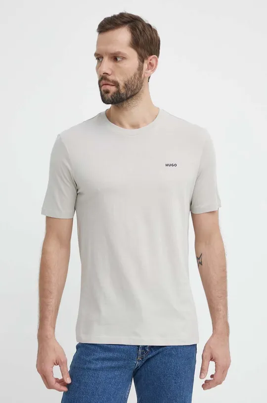 HUGO t-shirt in cotone grigio