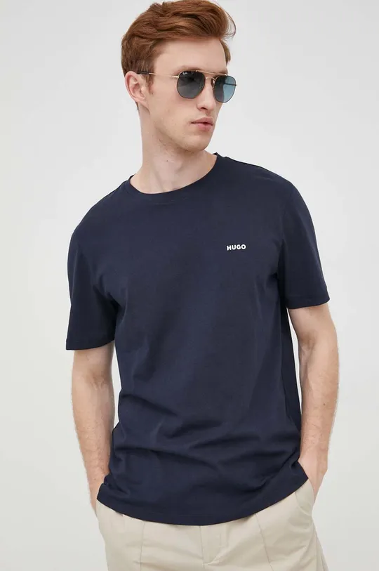 blu navy HUGO t-shirt in cotone