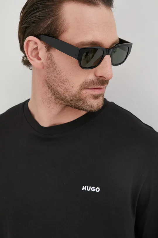 czarny Hugo t-shirt bawełniany 50466158