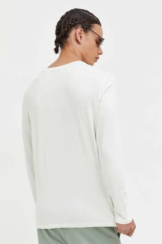 Βαμβακερή μπλούζα με μακριά μανίκια HUGO 100% Βαμβάκι