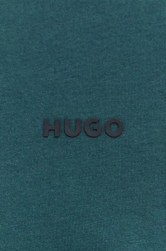πράσινο Βαμβακερή μπλούζα με μακριά μανίκια HUGO
