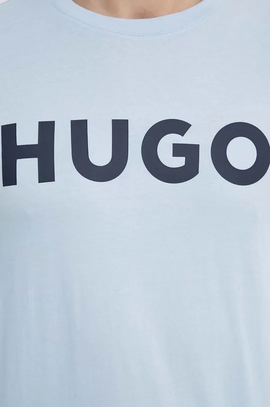 modra Bombažna kratka majica HUGO