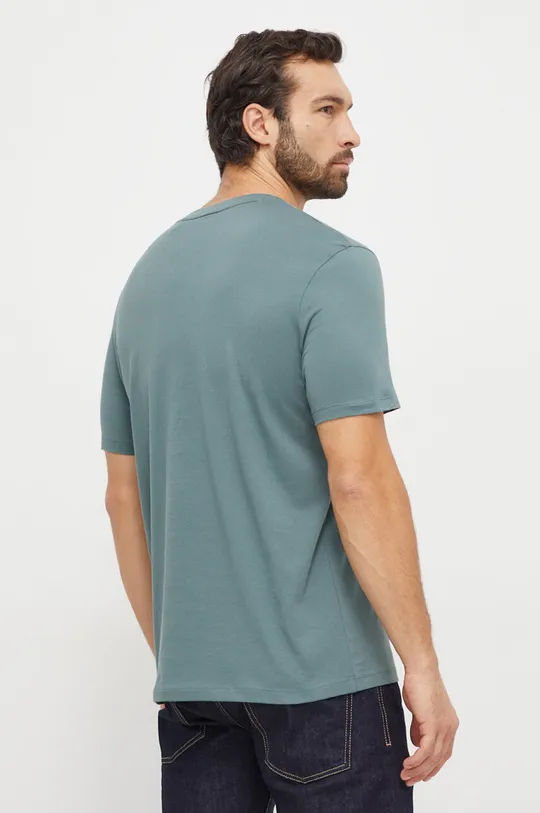Bombažna kratka majica HUGO zelena