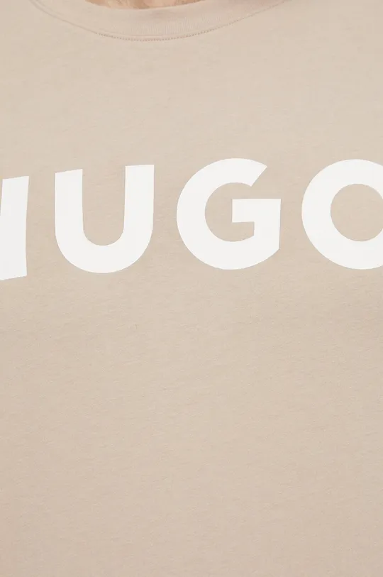 бежевий Бавовняна футболка HUGO