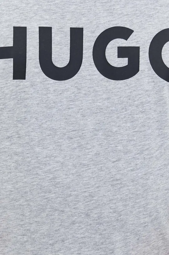 szary HUGO t-shirt bawełniany