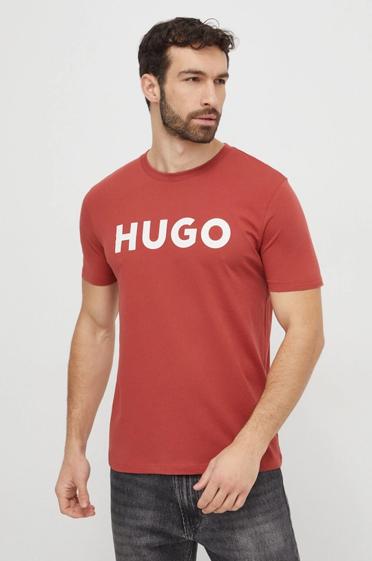 HUGO t-shirt bawełniany 100 % Bawełna