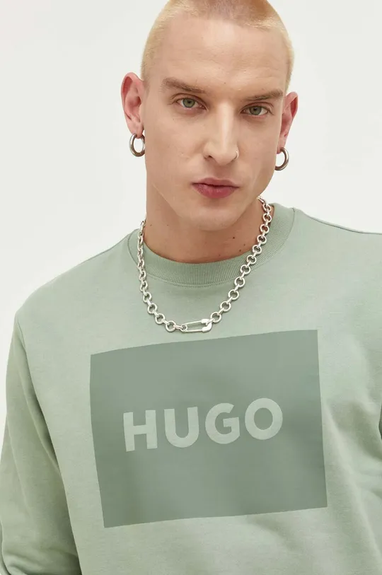 πράσινο Βαμβακερή μπλούζα HUGO