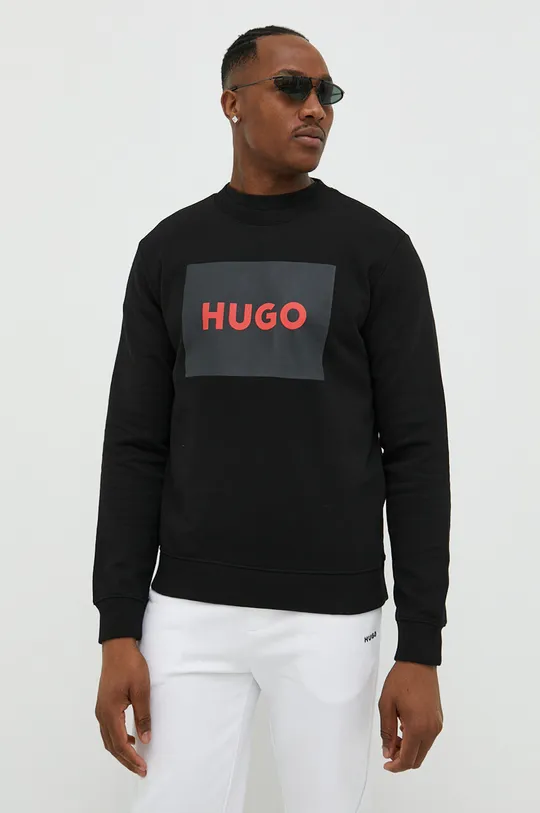 czarny HUGO bluza bawełniana