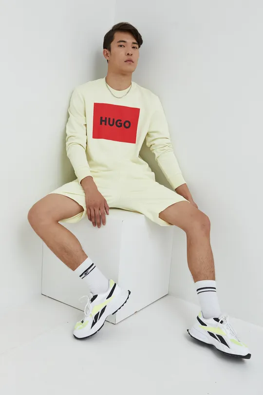 Hugo bluza bawełniana 50467944 żółty