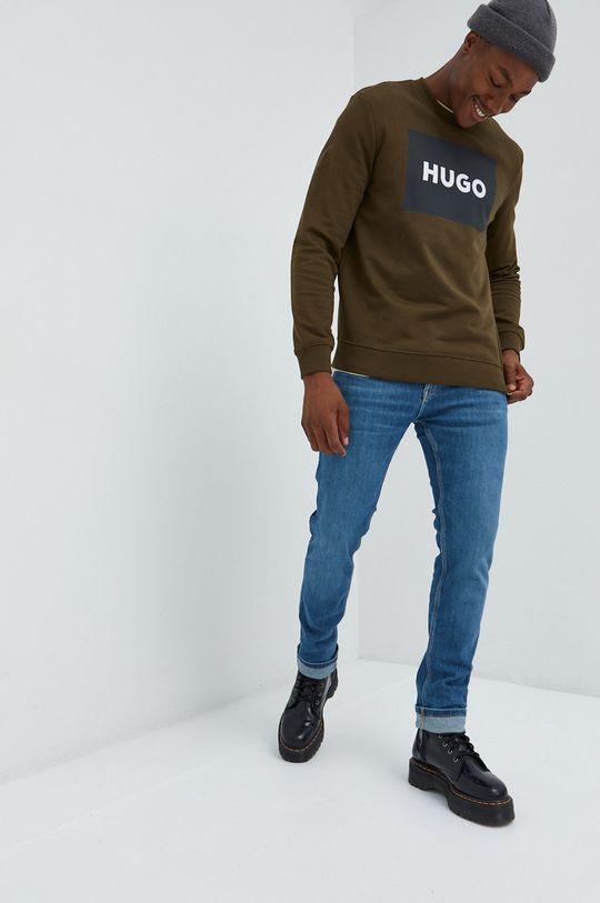 Hugo bluza bawełniana 50467944 ciemny zielony