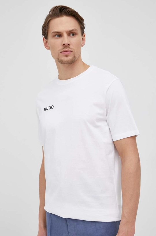 biały Hugo t-shirt bawełniany 50468265