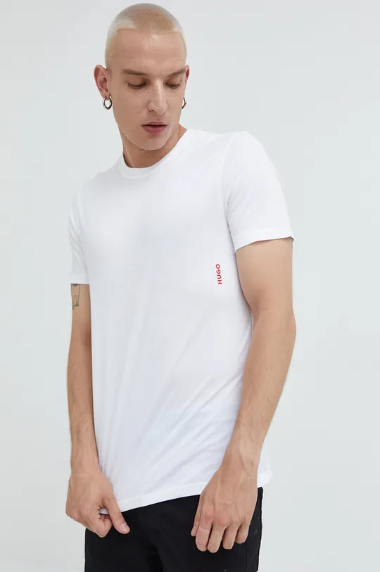 λευκό Βαμβακερό μπλουζάκι HUGO 2-pack