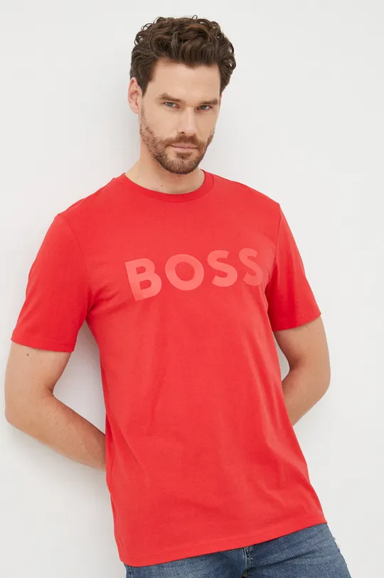κόκκινο Μπλουζάκι BOSS Ανδρικά