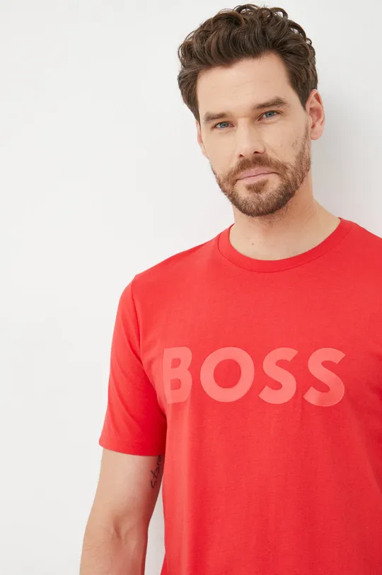 czerwony Boss t-shirt 50467075