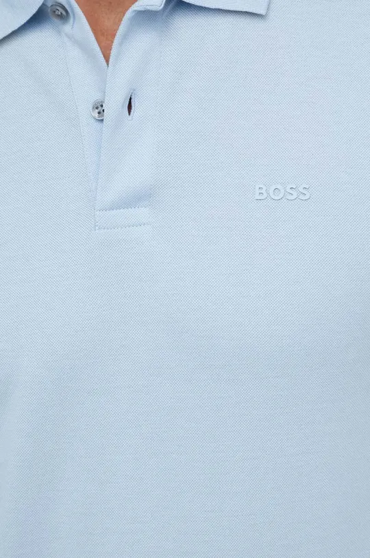 plava Pamučna polo majica BOSS