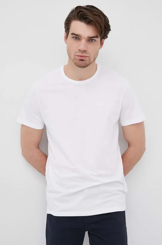 λευκό Βαμβακερό μπλουζάκι Boss