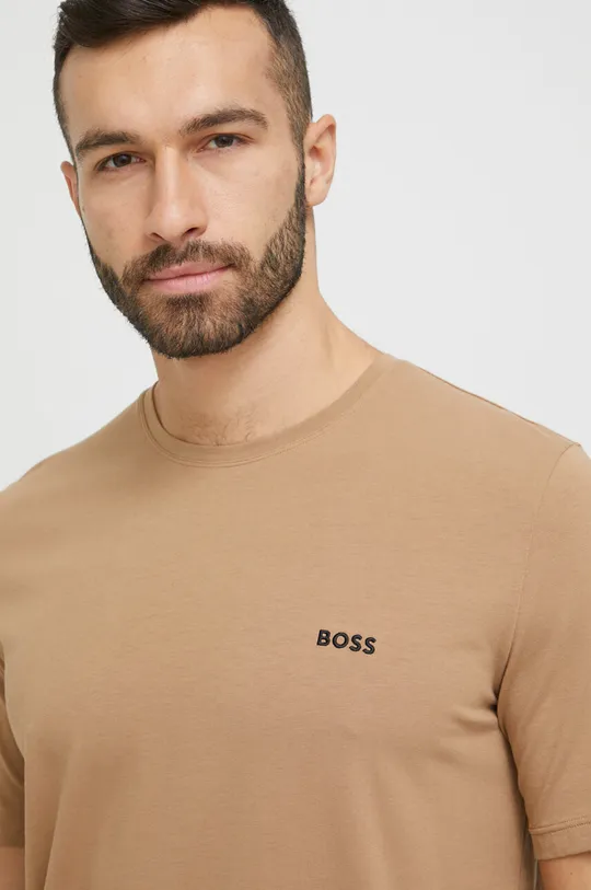 beżowy BOSS t-shirt Męski