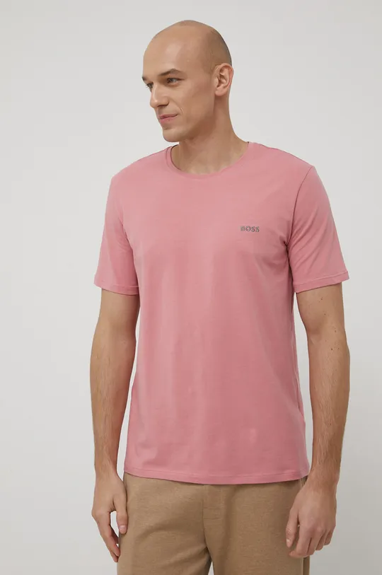 ροζ Μπλουζάκι BOSS Ανδρικά