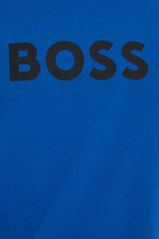 μπλε Βαμβακερό μπλουζάκι BOSS