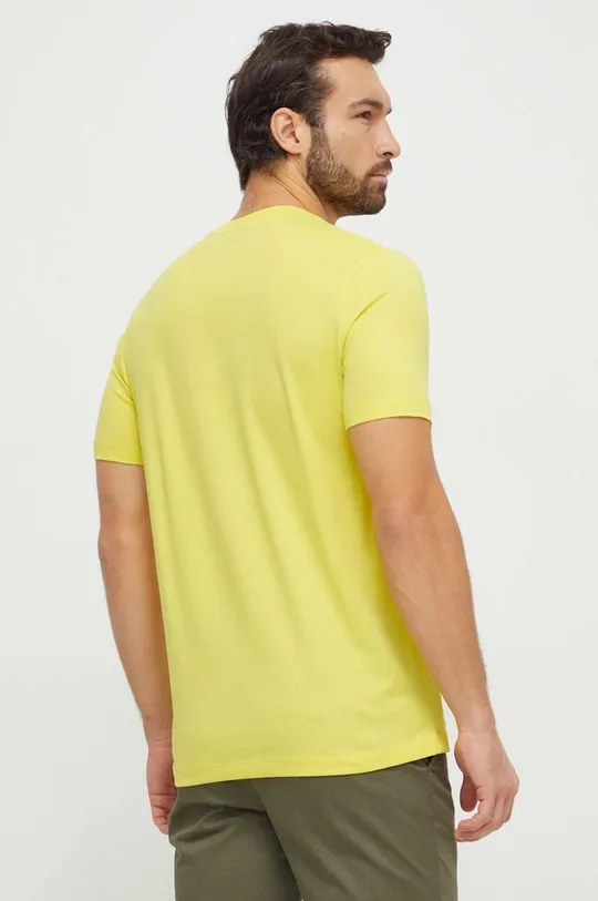 Βαμβακερό μπλουζάκι BOSS κίτρινο