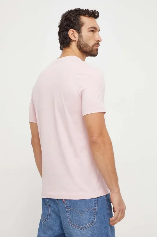 Bombažna kratka majica BOSS roza