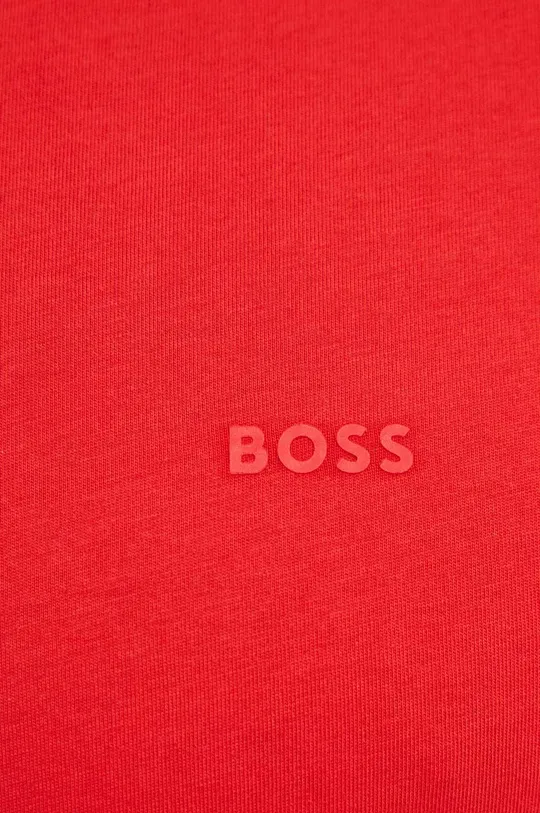 czerwony BOSS t-shirt bawełniany