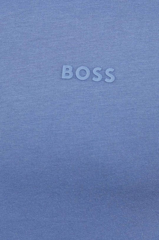 fioletowy BOSS t-shirt bawełniany