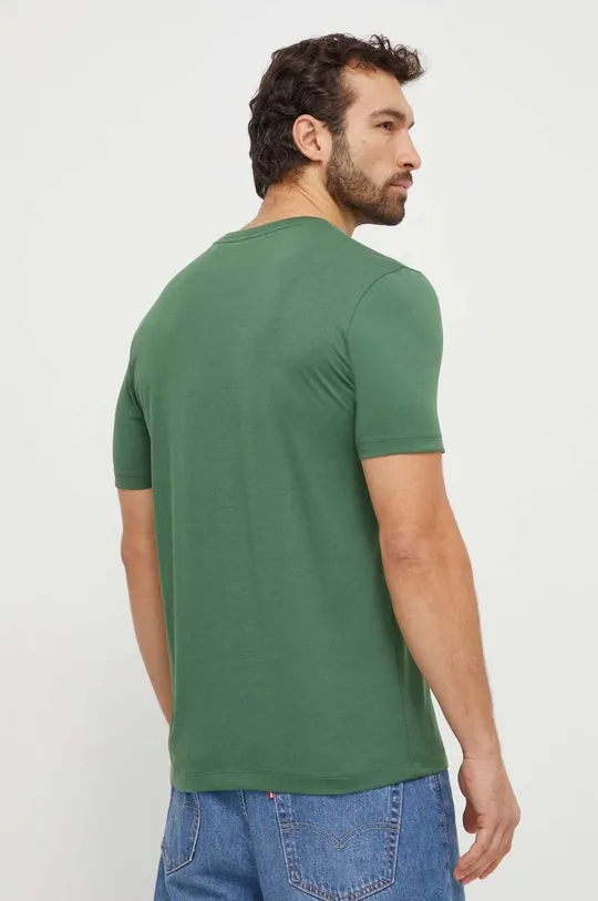Bombažna kratka majica BOSS zelena
