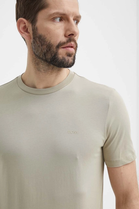 beige BOSS t-shirt in cotone Uomo