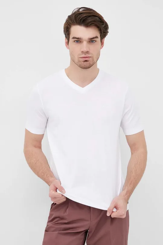 biały Boss t-shirt bawełniany 50468348 Męski