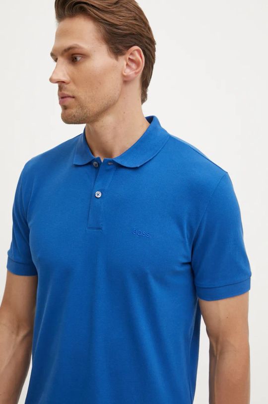 BOSS polo in cotone blu 50468362